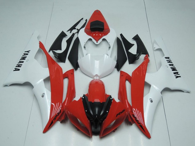 Mejores Carenados Moto Yamaha YZF R6 2008-2016 - Blanco Rojo