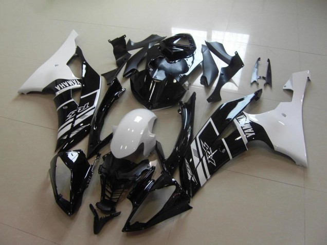 Mejores Carenado Moto Yamaha YZF R6 2008-2016 - Blanco Negro Brillante
