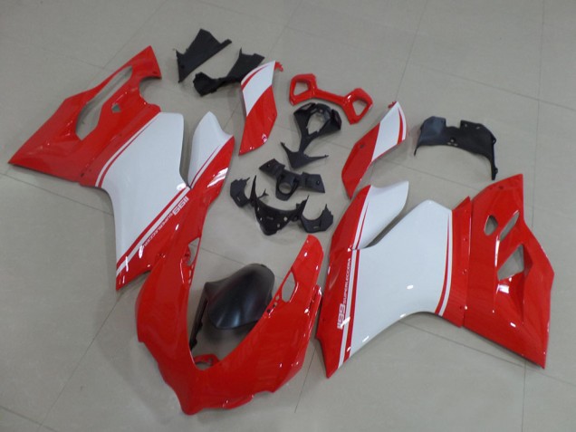 Mejores Carenados Moto Ducati 1199 2011-2014 - Rojo Blanco Negro