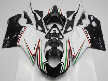 Mejores Kits Carenado Moto Ducati 848 2007-2014 - Blanco Rojo Verde Negro Brillante