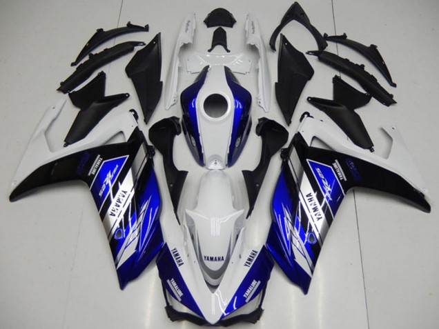 Mejores Carenados Moto Yamaha YZF R3 2015-2018 - Blanco Azul Negro Yamalube