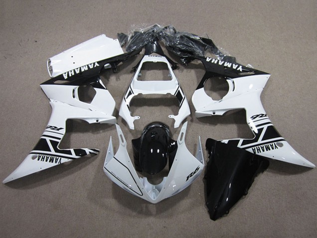 Mejores Kits Carenados Moto Yamaha YZF R6 2003-2004 - Blanco Negro Brillante