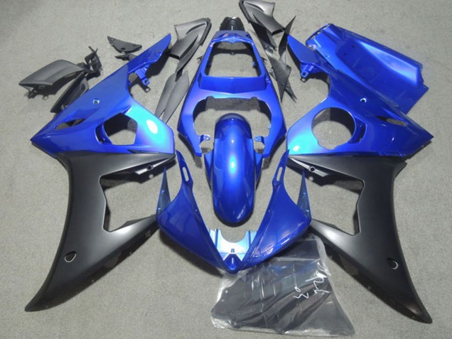 Mejores Carenado Moto Yamaha YZF R6 2003-2004 - Azul Negro Mate