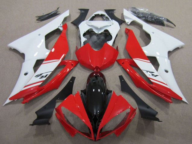 Mejores Kits Carenados Moto Yamaha YZF R6 2008-2016 - Blanco Rojo Negro Brillante