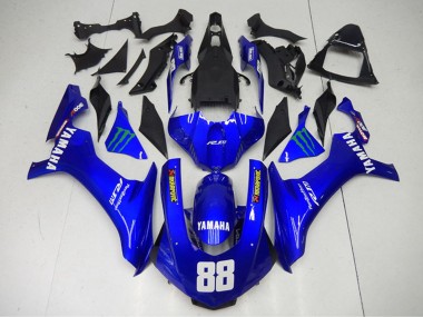 Mejores Carenados Moto Yamaha YZF R1 2015-2019 - Azul Verde Monstruo Akropovic