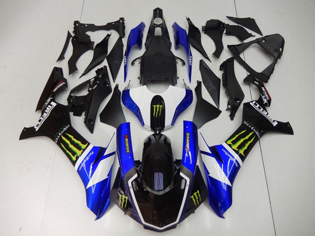Mejores Carenados Moto Yamaha YZF R1 2015-2019 - Azul Blanco Negro Brillante Verde Monstruo