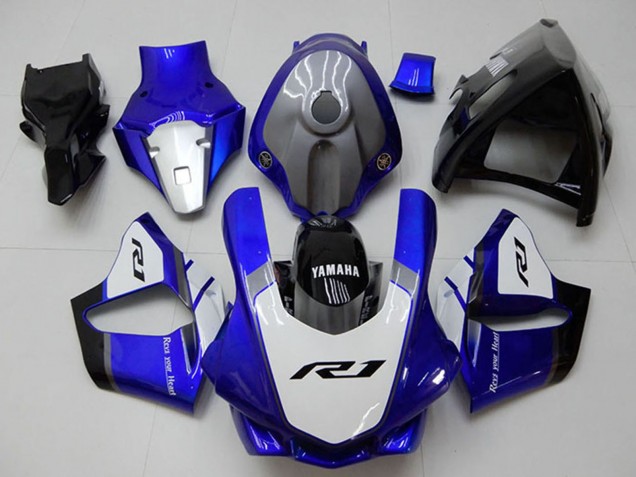 Mejores Carenados Moto Yamaha YZF R1 2015-2019 - Blanco Azul Negro Brillante