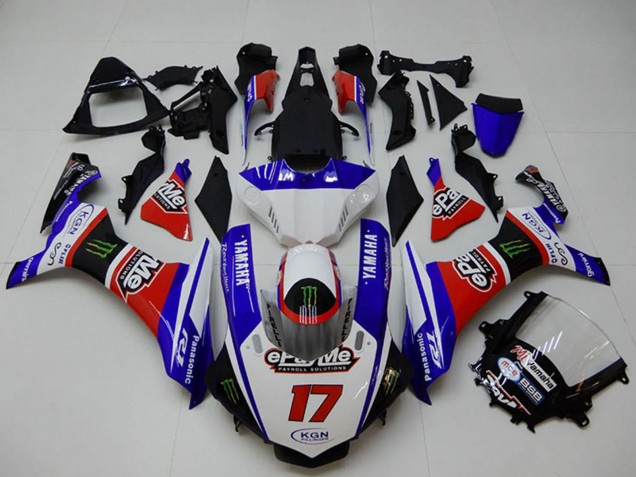 Mejores Carenados Moto Yamaha YZF R1 2015-2019 - Blanco Azul Rojo Negro Verde Monstruo