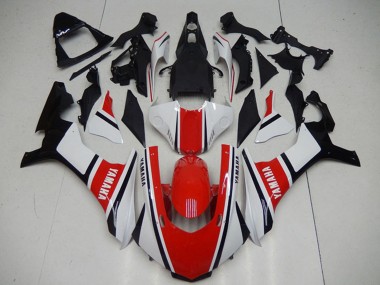 Mejores Carenados Moto Yamaha YZF R1 2015-2019 - Blanco Rojo Negro