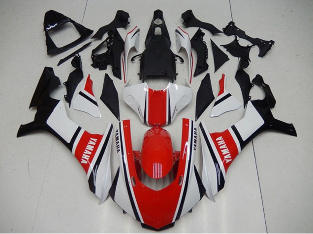 Mejores Carenados Moto Yamaha YZF R1 2015-2019 - Blanco Rojo Negro