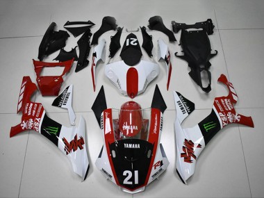 Mejores Carenados Moto Yamaha YZF R1 2015-2019 - Blanco Rojo Negro Brillante Verde Monstruo Motul YSP