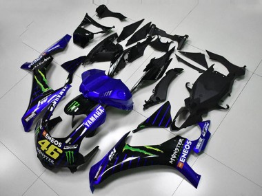 Mejores Carenados Moto Yamaha YZF R1 2015-2019 - Azul Blanco Negro Verde ENEOS Monstruo M1 46