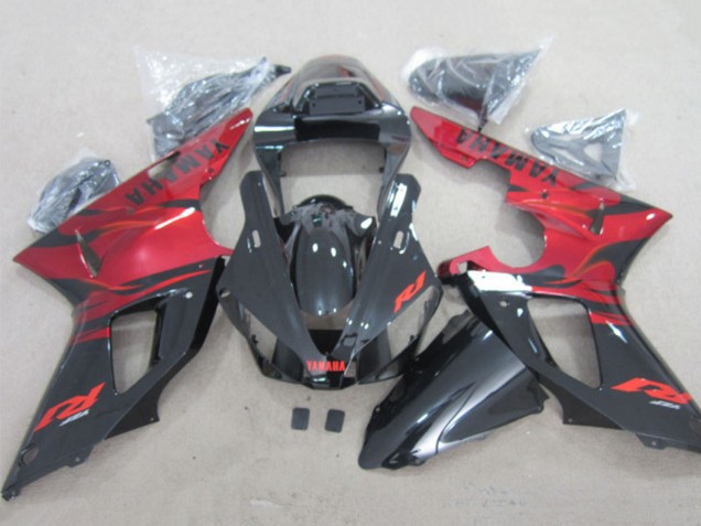 Mejores Carenados Moto Yamaha YZF R1 2000-2001 - Rojo Negro Brillante