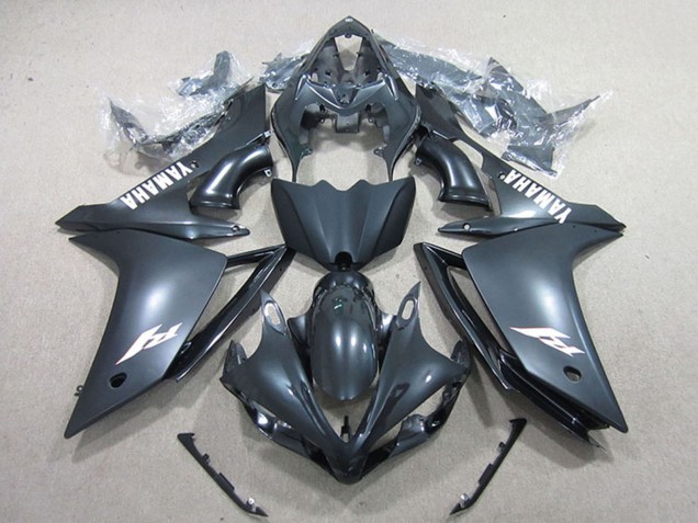 Mejores Carenados Moto Yamaha YZF R1 2007-2008 - Negro Mate Blanco Calcomanía