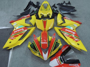 Mejores Carenados Moto Yamaha YZF R1 2007-2008 - Amarillo Rojo Negro Blanco Swan