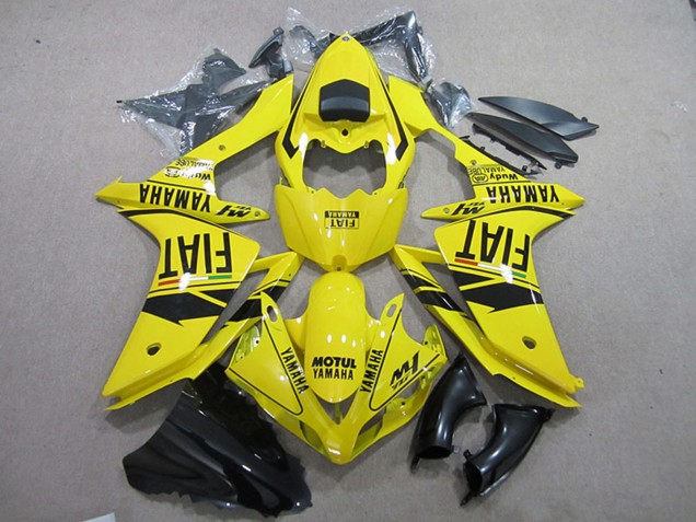 Mejores Carenados Moto Yamaha YZF R1 2007-2008 - Amarillo Negro Motul Fiat