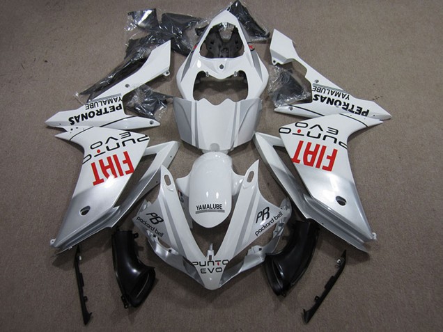 Mejores Carenados Moto Yamaha YZF R1 2009-2011 - Blanco Plata Rojo Fiat