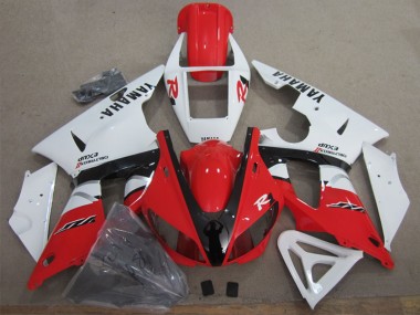 Mejores Carenado Moto Yamaha YZF R1 2009-2011 - Blanco Rojo Negro