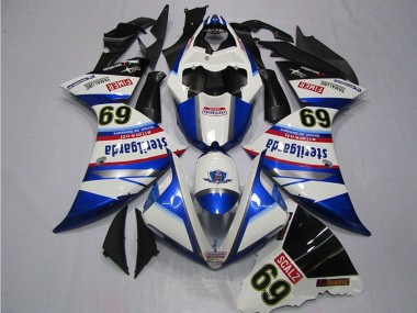 Mejores Carenados Moto Yamaha YZF R1 2009-2011 - Blanco Azul Negro Sterilgarda SCALZ 69