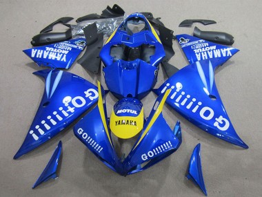 Mejores Carenados Moto Yamaha YZF R1 2009-2011 - Azul Amarillo Blanco Go