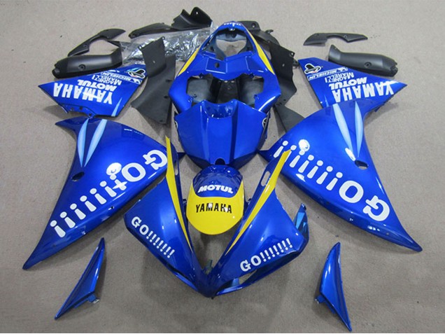 Mejores Carenados Moto Yamaha YZF R1 2009-2011 - Azul Amarillo Blanco Go