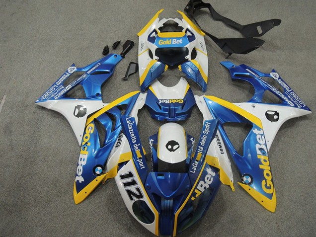 Mejores Carenados Moto BMW S1000RR 2009-2014 - Blanco Amarillo Azul OroBet 112