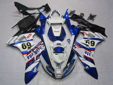 Mejores Carenados Moto BMW S1000RR 2009-2014 - Blanco Rojo Azul Negro Sterilgarda 69