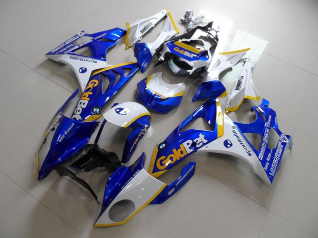 Mejores Carenados Moto BMW S1000RR 2009-2014 - Blanco Amarillo Azul OroBet