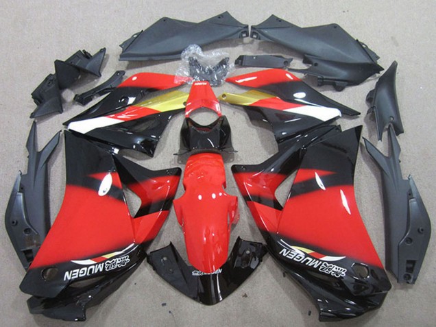 Mejores Carenados Moto Honda CBR125R 2011-2016 - Rojo Oro Negro Brillante