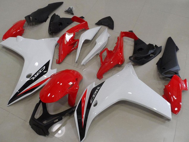 Mejores Carenados Moto Honda CBR600F 2011-2013 - Blanco Rojo Negro Brillante