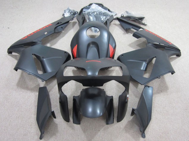 Mejores Carenados Moto Honda CBR600RR 2003-2004 - Negro Mate Rojo