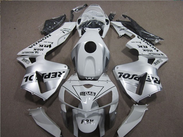 Mejores Carenados Moto Honda CBR600RR 2005-2006 - Blanco Negro Repsol