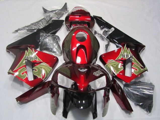 Mejores Carenado Moto Honda CBR600RR 2005-2006 - Negro Rojo