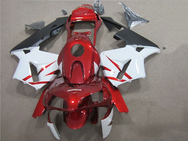 Mejores Carenado Moto Honda CBR600RR 2005-2006 - Rojo Blanco Negro