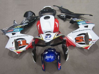 Mejores Carenados Moto Honda CBR600RR 2005-2006 - Blanco Rojo Negro Azul 27