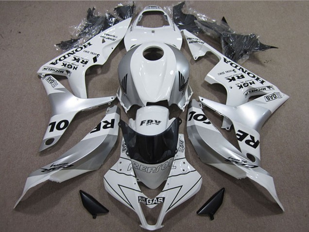 Mejores Carenados Moto Honda CBR600RR 2007-2008 - Blanco Plata Negro Repsol