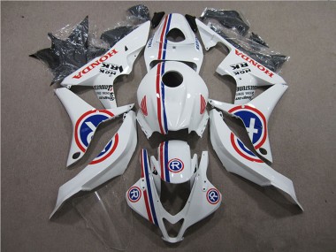 Mejores Carenados Moto Honda CBR600RR 2007-2008 - Blanco Azul Rojo R