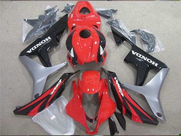 Mejores Carenado Moto Honda CBR600RR 2007-2008 - Plata Rojo Negro Brillante