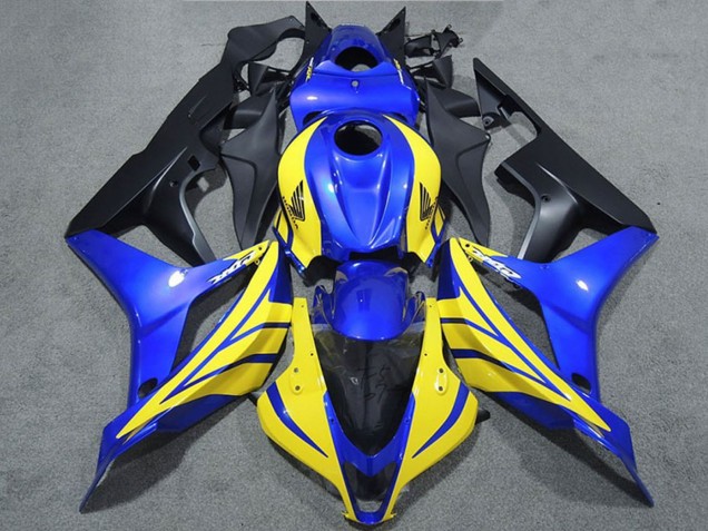 Mejores Carenados Moto Honda CBR600RR 2007-2008 - Azul Amarillo Negro Mate