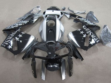Mejores Carenados Moto Honda CBR600RR 2007-2008 - Plata Negro Brillante SevenStars