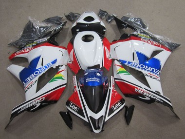 Mejores Carenados Moto Honda CBR600RR 2009-2012 - Blanco Rojo Azul EuroBet Lee