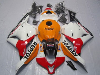 Mejores Kits Carenados Moto Honda CBR600RR 2009-2012 - Naranja Blanco Rojo Negro Brillante Repsol