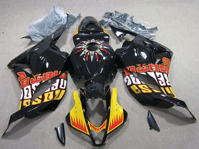 Mejores Carenados Moto Honda CBR600RR 2009-2012 - Amarillo Negro Brillante Rojo Rossi