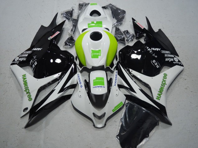Mejores Carenado Moto Honda CBR600RR 2009-2012 - Blanco Verde Negro Brillante Hannspree