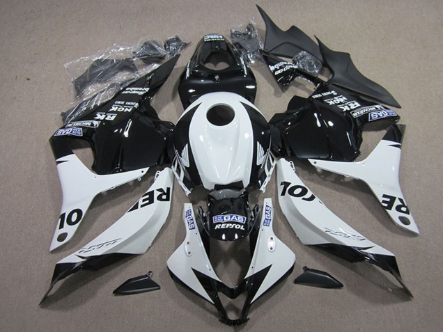 Mejores Kits Carenado Moto Honda CBR600RR 2009-2012 - Blanco Negro Brillante Repsol