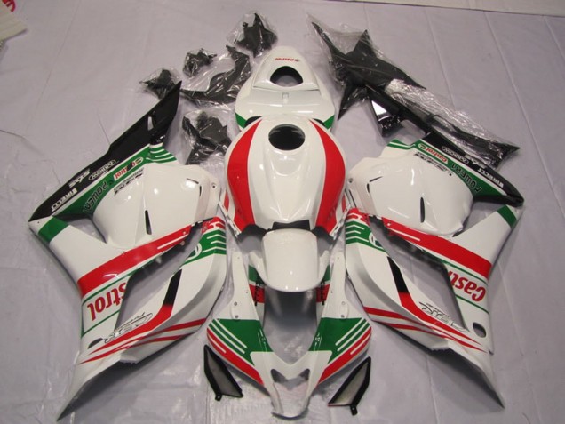 Mejores Carenado Moto Honda CBR600RR 2009-2012 - Blanco Rojo Verde Castrol