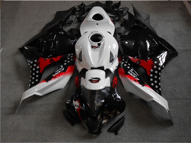 Mejores Carenado Moto Honda CBR600RR 2009-2012 - Blanco Rojo Negro Brillante