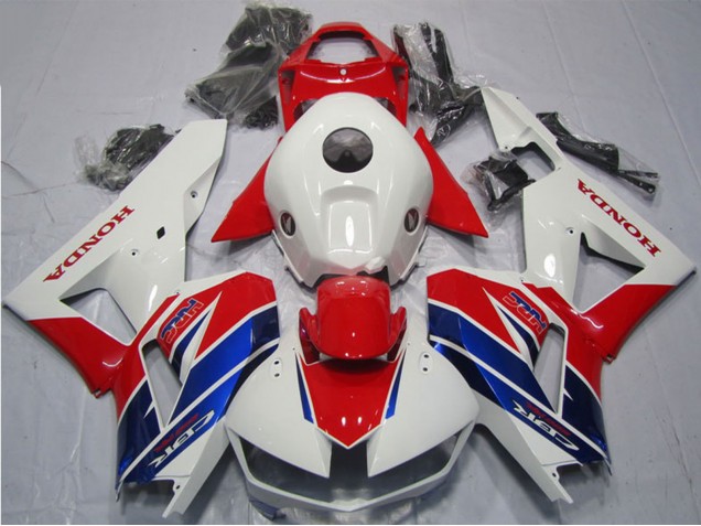 Mejores Carenado Moto Honda CBR600RR 2013-2023 - Blanco Rojo Azul HRC