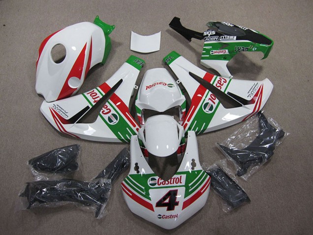 Mejores Carenados Moto Honda CBR1000RR 2008-2011 - Blanco Rojo Verde Castrol 4