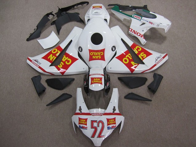 Mejores Carenados Moto Honda CBR1000RR 2008-2011 - Blanco Rojo Amarillo San Carlo 52